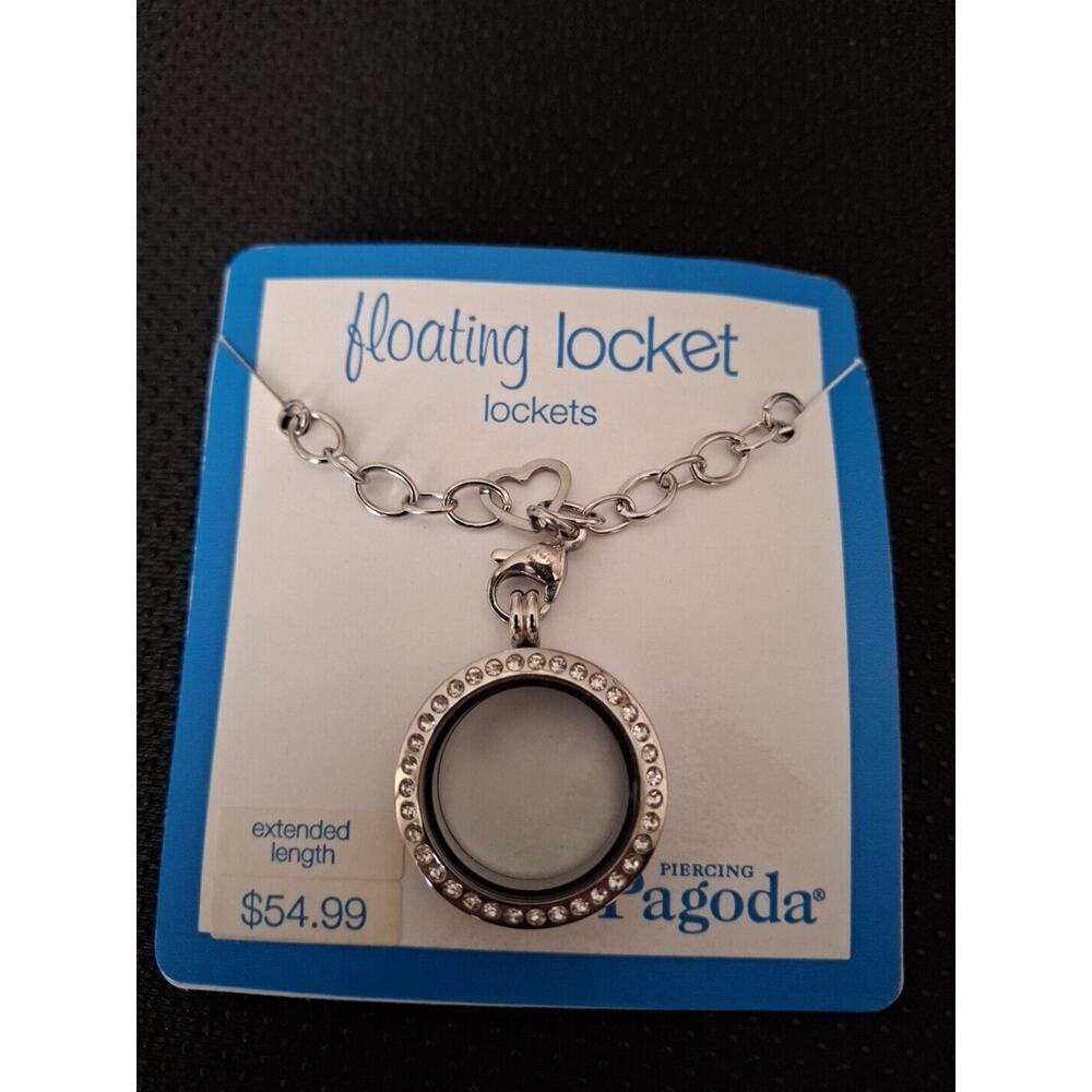 Pagoda Religious Floating Locket Round Sequin Pendant 20" Chain CHOOSE 3 ACCES